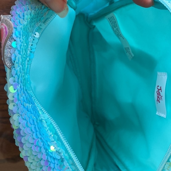 Justice Aqua Sequined Owl Mini-Backpack - Picture 4 of 4